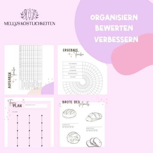 Sauerteig Journal – Backtagebuch & Starter-Tracker für perfektes Brot | Dokumentiere deine Rezepte, Fortschritte & Ergebnisse – Bild 4